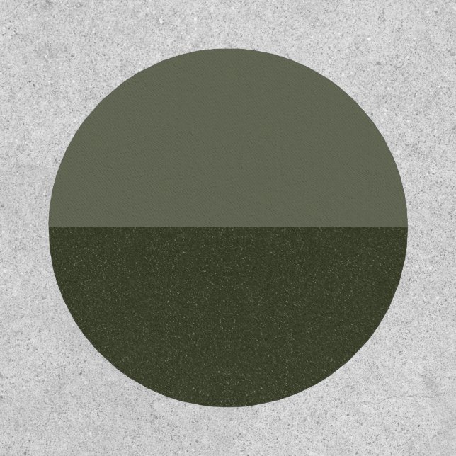 Minimalist Moss Green Circle Patch – Customizable (Front)