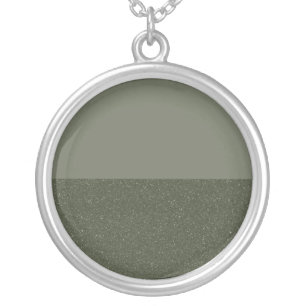 Minimalist Moss Green Horizon Pendant Necklace
