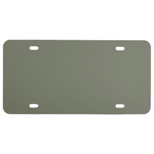 Minimalist Moss Green License Plate – Customizable