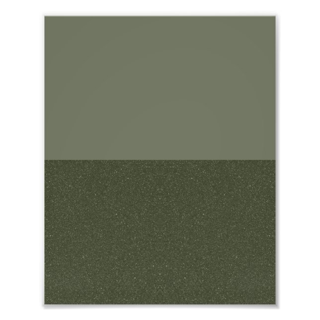 Minimalist Moss Green Poster Print – Customizable (Front)