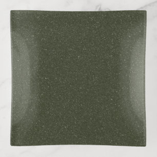 Minimalist Moss Green Trinket Tray – Customizable