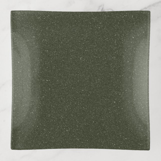 Minimalist Moss Green Trinket Tray – Customizable (Front)