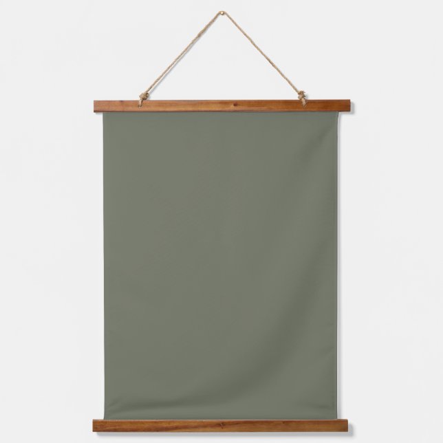 Minimalist Moss Green Wall Tapestry – Customizable (Front)