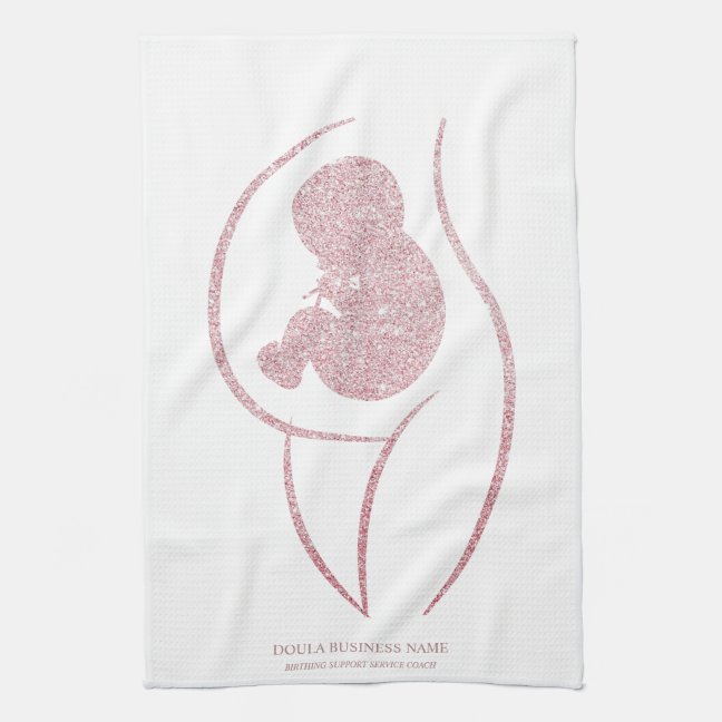 Minimalist Mother and Baby Silhouette Kitchen Towel