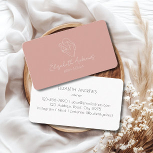Minimalist Mother & Baby Line Art – Doula, Midwife Business Card