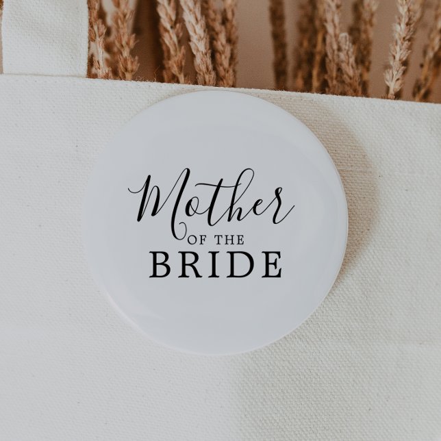 Minimalist Mother of the Bride Bridal Shower Button (Creator Uploaded)