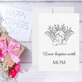 Minimalist Mother`s Day Quote  Thank You Card