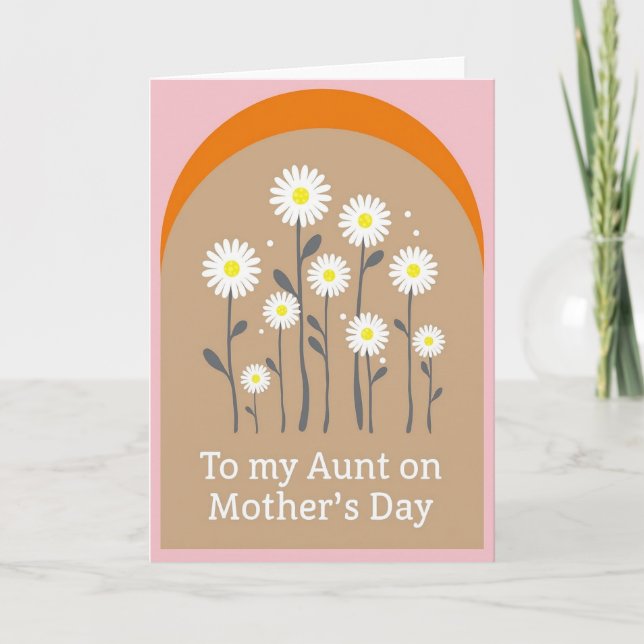 Minimalist Mothers Day Daisy Card (Front)