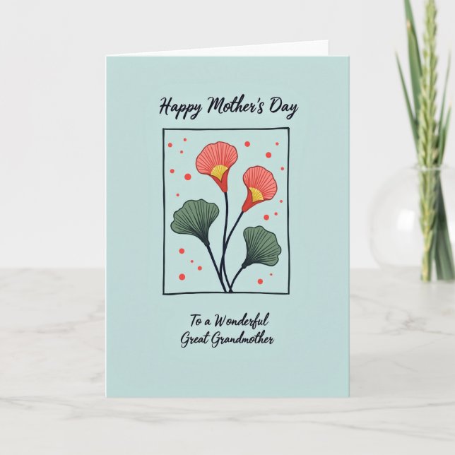 Minimalist Mothers Day Floral Card (Front)
