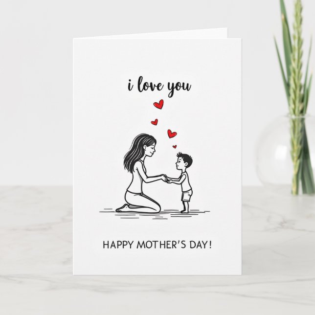Minimalist Mothers Day Love Card (Front)