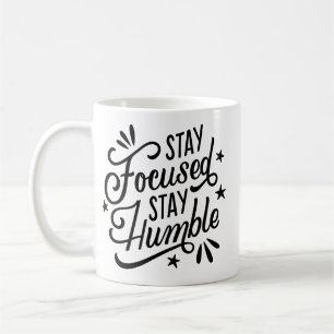 Minimalist Motivation Bold Black Letter White Coffee Mug