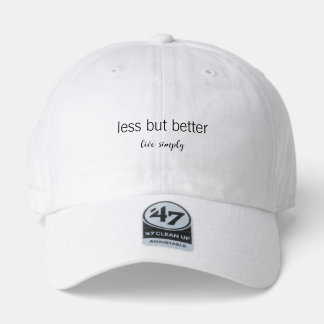 Minimalist Motivational “Less But Better, Hat
