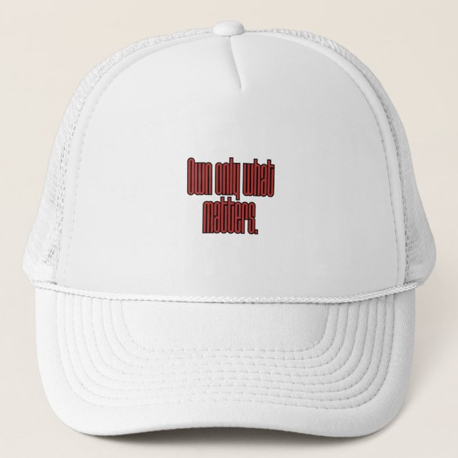Minimalist Motivational Quote Baseball Cap — Moder (Front)