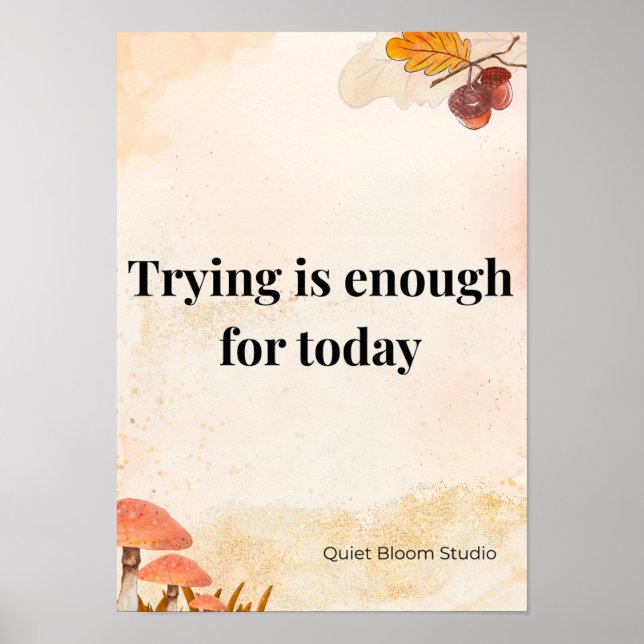 Minimalist Motivational Quote Poster  (Front)