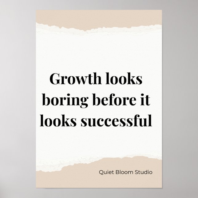 Minimalist Motivational Quote Poster  (Front)