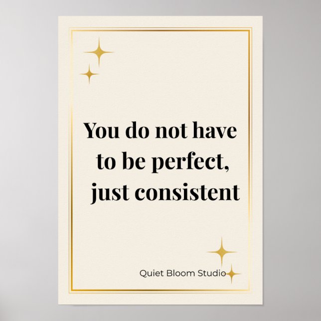 Minimalist Motivational Quote Poster  (Front)