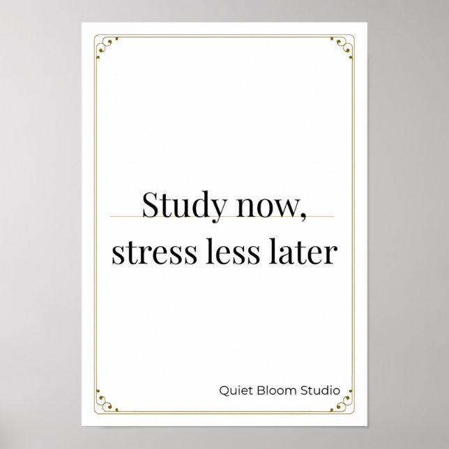 Minimalist Motivational Quote Poster  (Front)