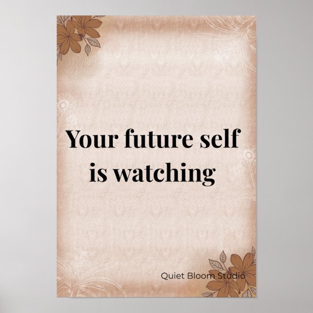 Minimalist Motivational Quote Poster  (Front)