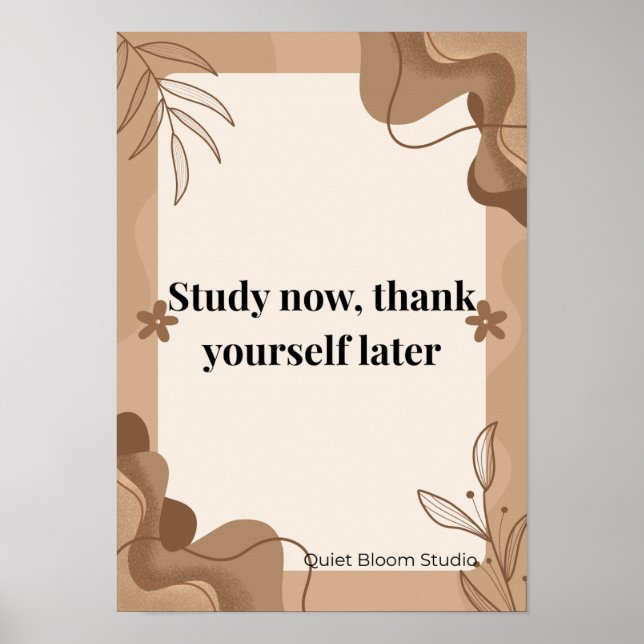 Minimalist Motivational Quote Poster  (Front)
