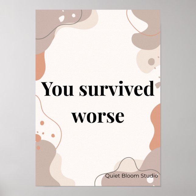 Minimalist Motivational Quote Poster  (Front)