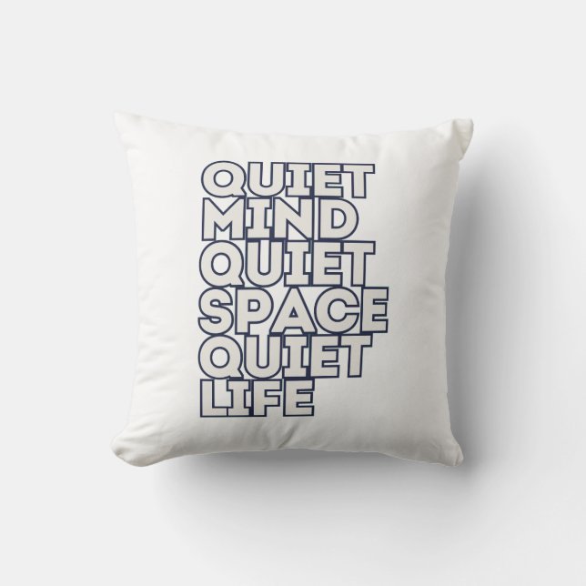 Minimalist Motivational Quote Throw Pillow — Moder (Front)