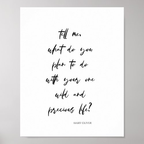 Minimalist Motivational Topography Quote Matte Poster