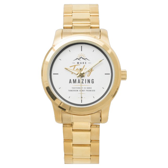 Minimalist Motivational Wrist Watch (Front)