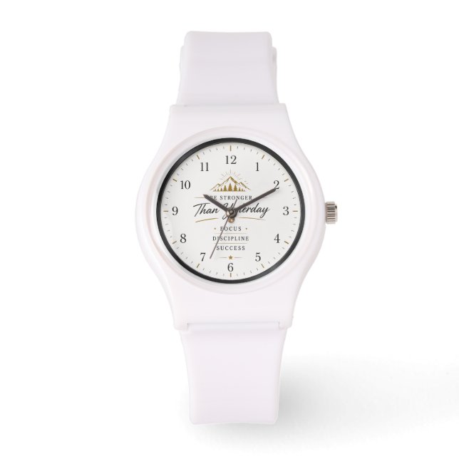 Minimalist Motivational Wrist Watch (Front)