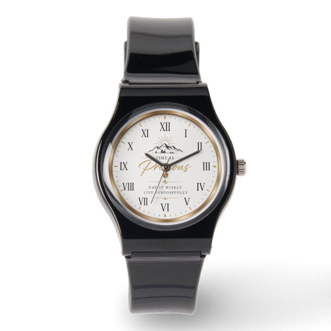Minimalist Motivational Wrist Watch (Front)