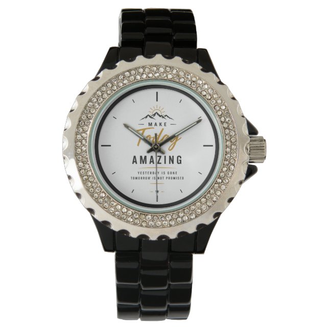 Minimalist Motivational Wrist Watch (Front)