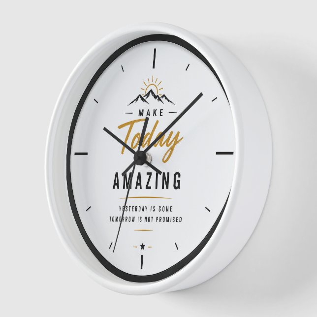 Minimalist Motivational Wrist Watch Clock (Angle)