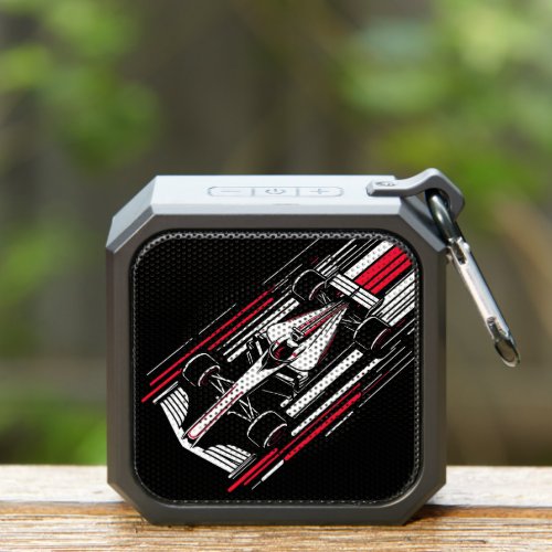 Minimalist Motorsport Formula Race Car Speed Lines Bluetooth Speaker