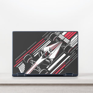 Minimalist Motorsport Formula Race Car Speed Lines HP Laptop Skin