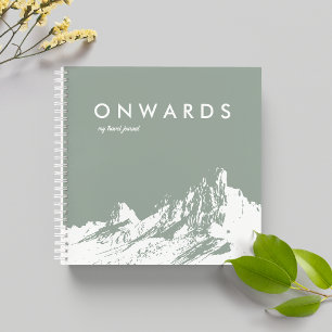 Minimalist Mountain Pale Olive Travel Journal