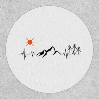 minimalist mountain patch