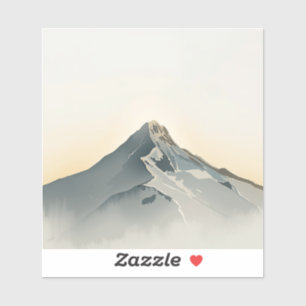 Minimalist Mountain Peak Painting Images Sticker