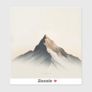 Minimalist Mountain Peak Painting Images Sticker