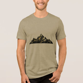 ​Minimalist Mountain Silhouette Graphic T-Shirt Tri-Blend Shirt