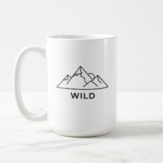 Minimalist Mountain WILD Adventure Coffee Mug