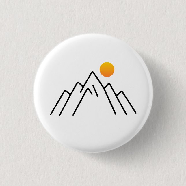 Minimalist Mountains: A Nature-Inspired Design Button (Front)