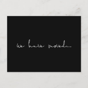 Minimalist Moving announcement Postcard