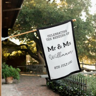 Minimalist Mr And Mrs Black And White Wedding