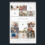 Minimalist Multi Photo Collage Family Memories Calendar<br><div class="desc">Cherish your family's special memories and display your beautiful family photos with our modern minimalist multi-photo calendar. Simple and modern design with a large simple single photo design layout for each month. A minimal white background and simple frame behind each photo create a modern stylish design with an emphasis on...</div>