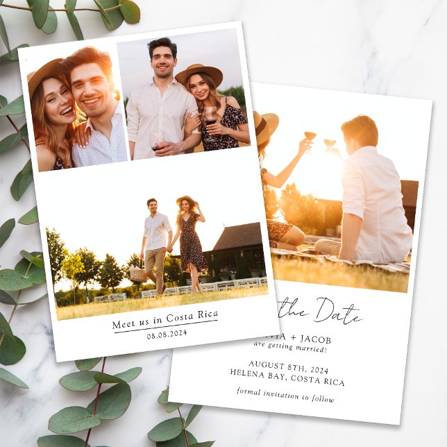 Minimalist Multi Photo Wedding Save The Date (Creator Uploaded)