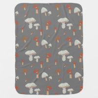 Minimalist Mushroom Baby Blanket