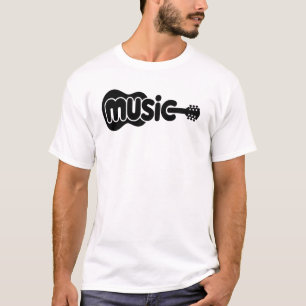 Minimalist Music Guitar T-Shirt Cool Music Lover