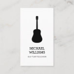 Minimalist Musician Acoustic Guitar Business Card at Zazzle