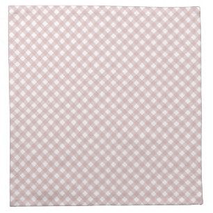 Minimalist Muted Pink Shade Plaid Pattern Cloth Napkin