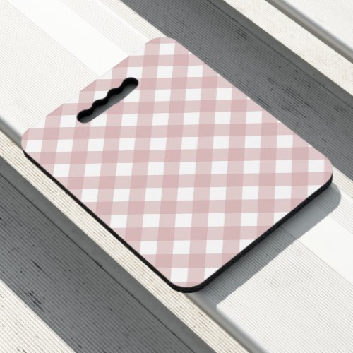 Minimalist Muted Pink Shade Plaid Pattern Seat Cushion