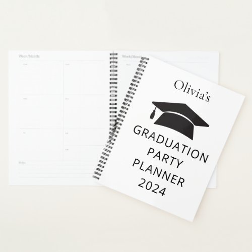 Minimalist Name 2024 Graduation Party Planner